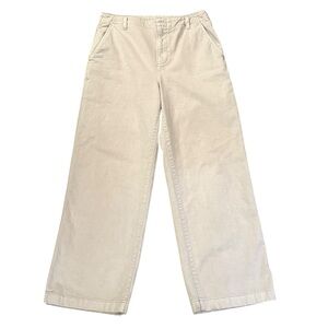 Gap Loose Fit Wide Leg Khaki Pant High Rise Moonstone Tan Cotton Size 6/29x28.5
